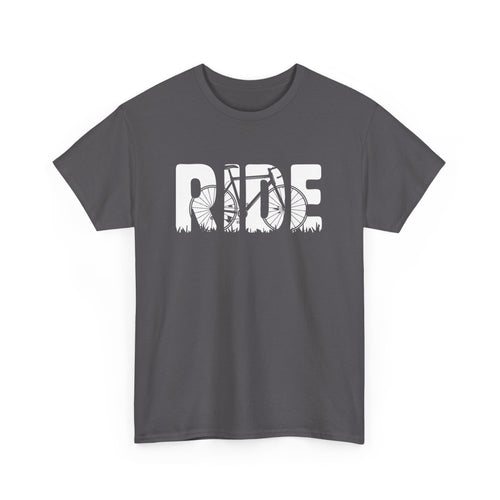 Ride T-Shirt – Bold Bike Lovers Tee with Superimposed Bicycle Design