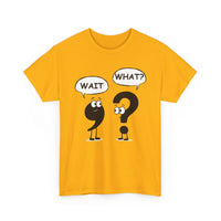 Wait What? Funny Grammar T-Shirt 🤔 | Comma & Question Mark Cartoon Tee