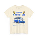 Buzzin' Through Life T-Shirt | Retro Soul Electric Heart Tee 🚌⚡