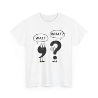 Wait What? Funny Grammar T-Shirt 🤔 | Comma & Question Mark Cartoon Tee