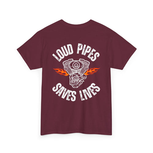Loud Pipes Save Lives T-Shirt – Bold Biker Statement