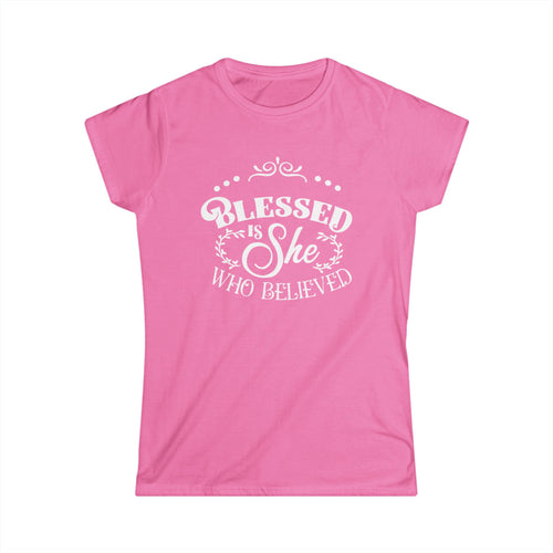 Blessed Is She Who Believed T-Shirt | Faith & Inspiration ✨