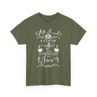 Coffee & Jesus T-Shirt – Faith & Caffeine Lover Tee