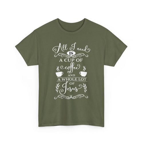 Coffee & Jesus T-Shirt – Faith & Caffeine Lover Tee