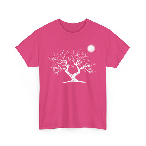 Leafless Tree & Full Moon Wilderness T-Shirt – Mystical Nature Design