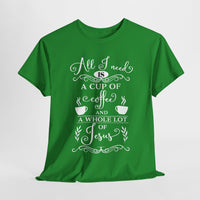 Coffee & Jesus T-Shirt – Faith & Caffeine Lover Tee