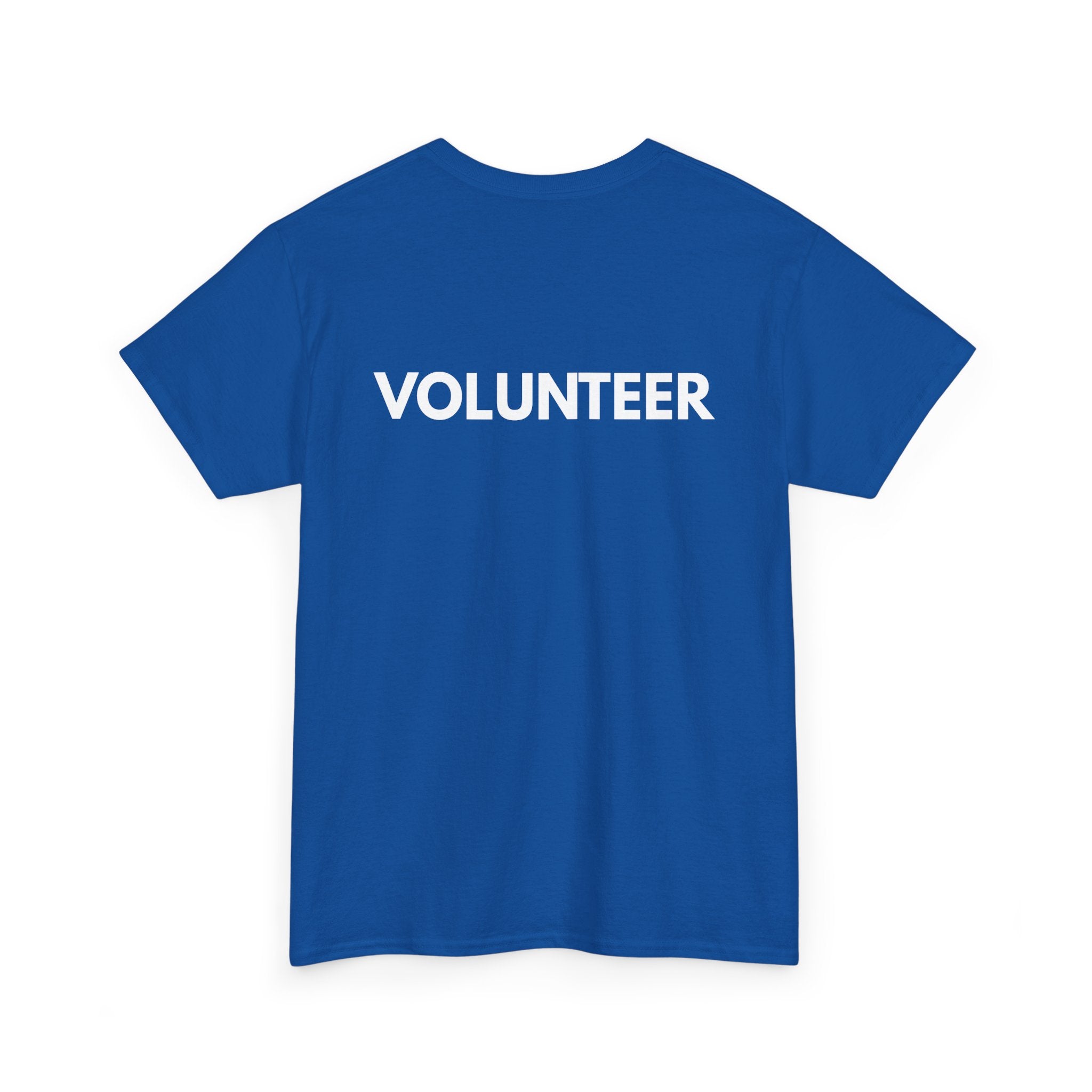 VOLUNTEER Back Print T-Shirt – Bold, Clear & Supportive Design 🙋‍♂️🙌🎗️