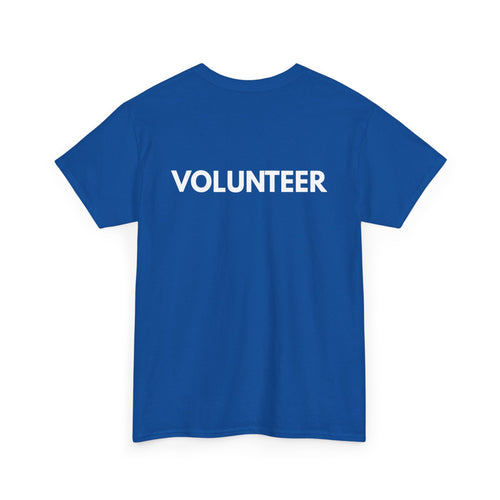 VOLUNTEER Back Print T-Shirt – Bold, Clear & Supportive Design 🙋‍♂️🙌🎗️