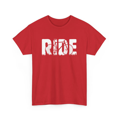 Ride T-Shirt – Bold Bike Lovers Tee with Superimposed Bicycle Design