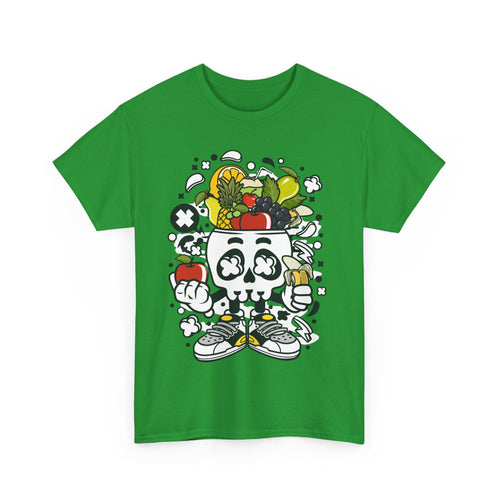 Weird Fruit Man T-Shirt – Skull, Legs & Fruit Explosion