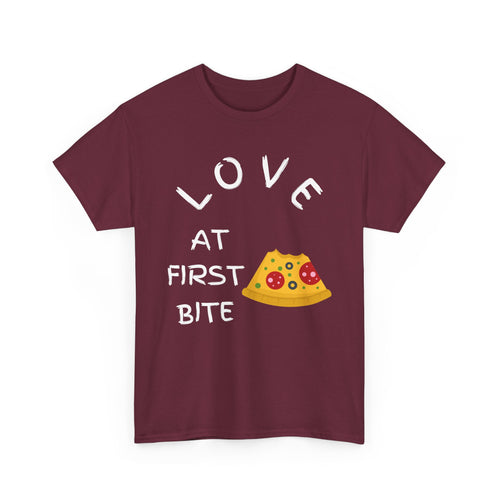 Love at First Bite T-Shirt – Pizza Lover Tee