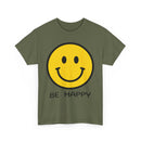 Be Happy T-Shirt – Large Smiley Face Positive Vibes Tee