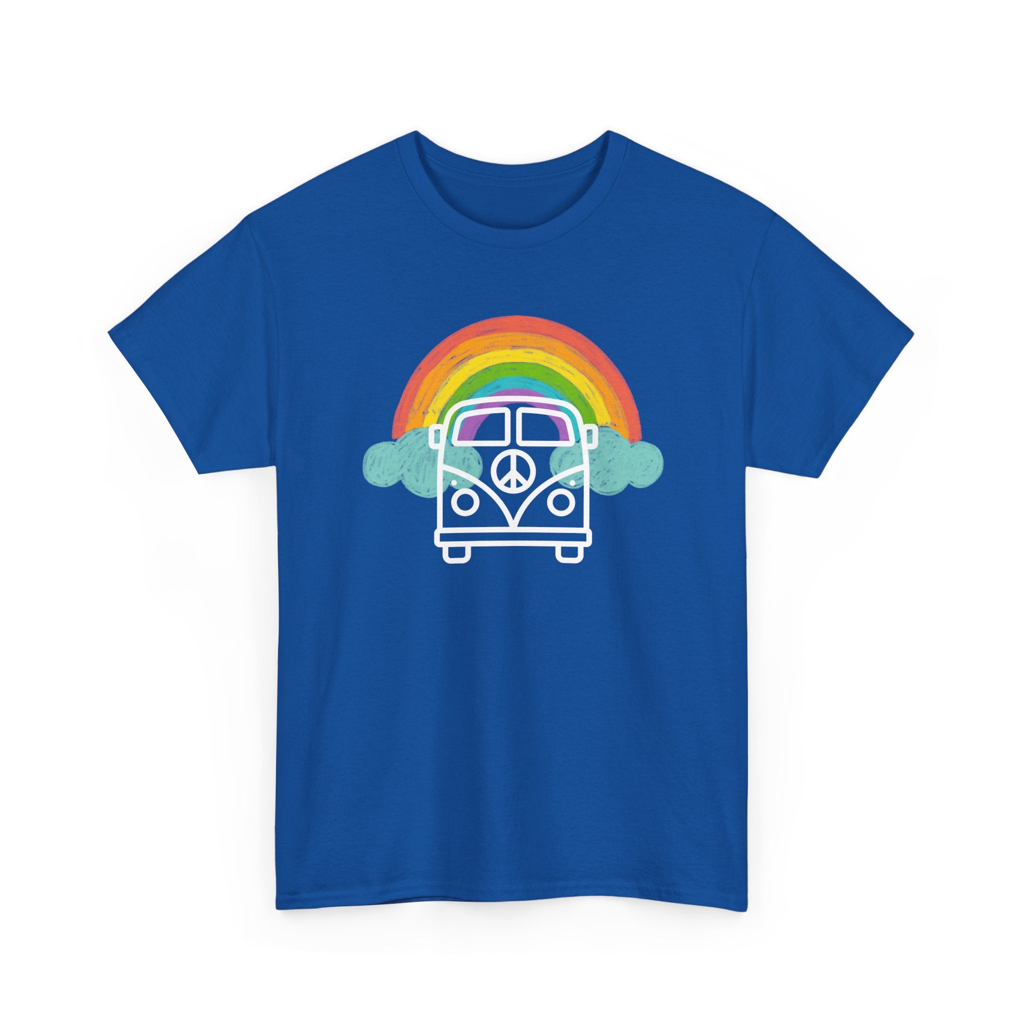 VW Kombi Rainbow T-Shirt | Peace & Freedom Van Tee 🌈 Celebrate Love and Unity