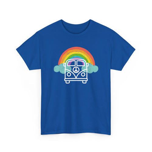 VW Kombi Rainbow T-Shirt | Peace & Freedom Van Tee 🌈 Celebrate Love and Unity