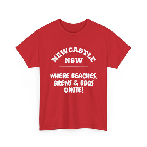 Newcastle NSW T-Shirt | Beaches, Brews & BBQ's Tee 🍻🇦🇺