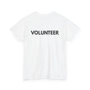 VOLUNTEER Back Print T-Shirt – Bold, Clear & Supportive Design 🙋‍♂️🙌🎗️