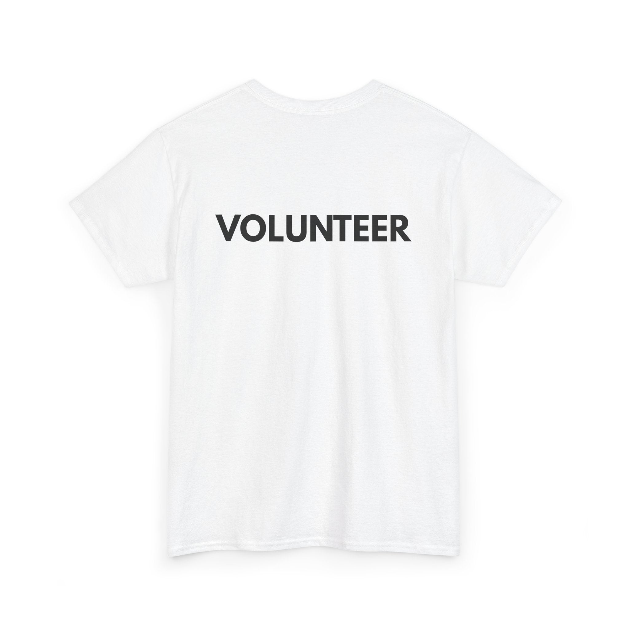 VOLUNTEER Back Print T-Shirt – Bold, Clear & Supportive Design 🙋‍♂️🙌🎗️