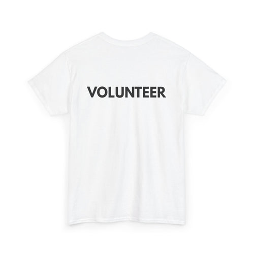 VOLUNTEER Back Print T-Shirt – Bold, Clear & Supportive Design 🙋‍♂️🙌🎗️