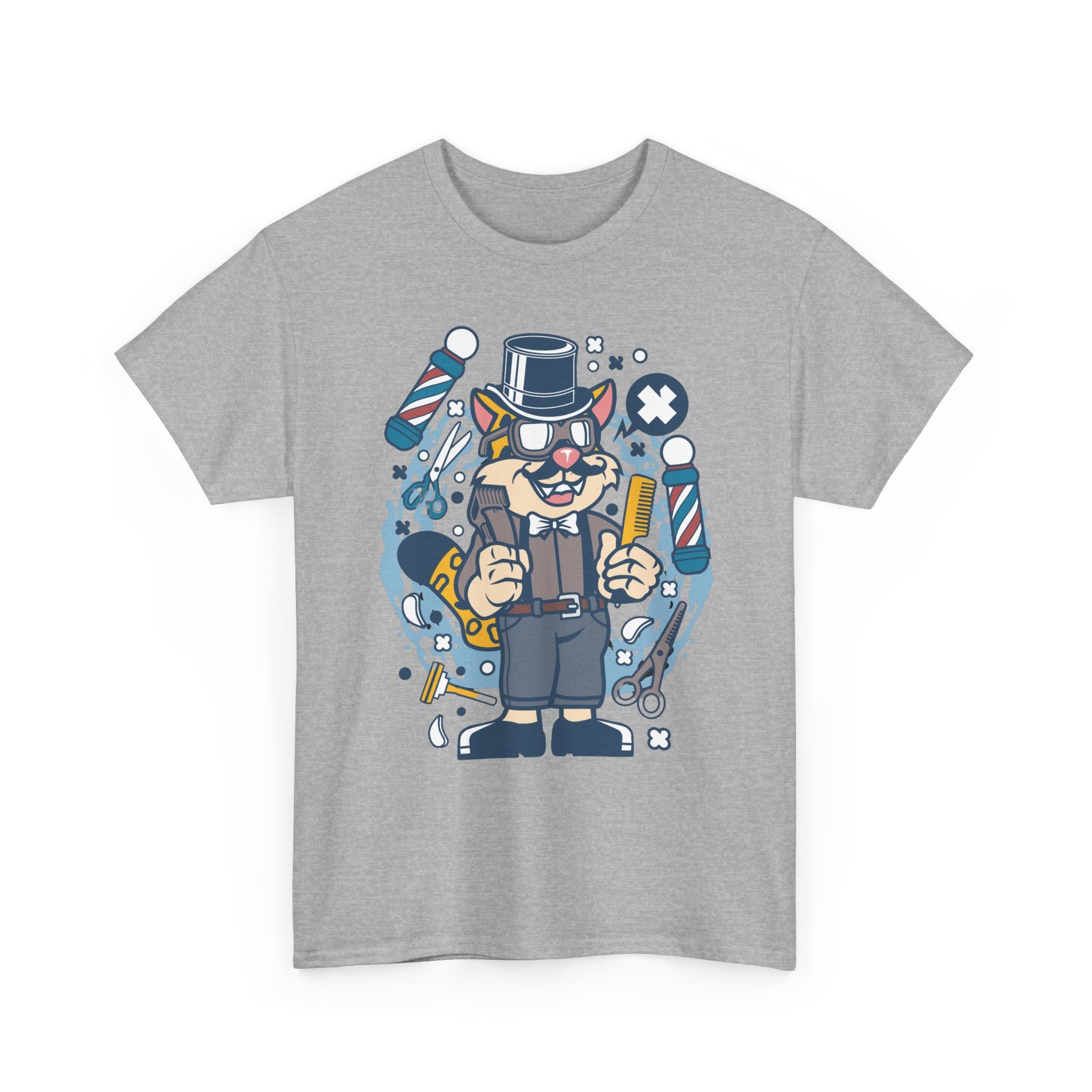 Cool Cat Barber T-Shirt | Unique Barber Shop Graphic Tee 💈🐾