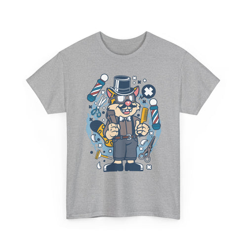 Cool Cat Barber T-Shirt | Unique Barber Shop Graphic Tee 💈🐾