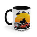 Off We Go, No Return Date Required - Caravan Coffee Mug 🚐 Colourful Accent Mug 11oz