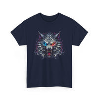 Scary Wolf Face T-Shirt with Glowing Eyes