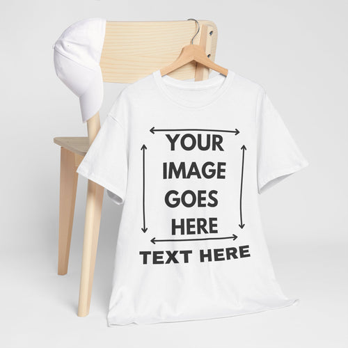 Custom T-Shirt with Text and Image for the Front  | Design Your Own Personalised T-Shirt ✍️👕
