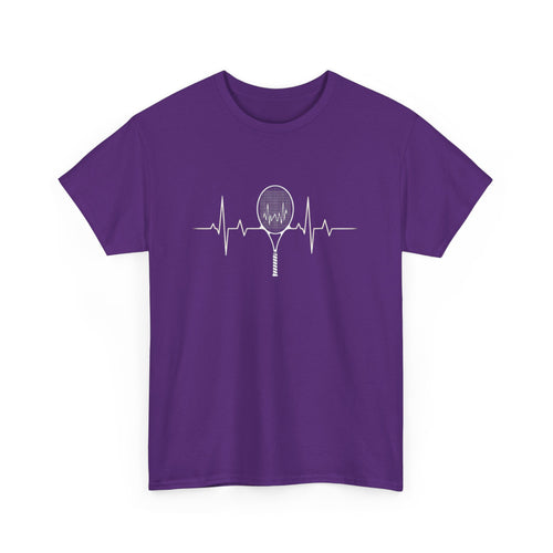 Tennis Heartbeat T-Shirt | Tennis Racket ECG Graphic Tee 🎾💓