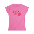 Girl Power T-Shirt with Lips & Lipstick Design