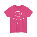 Bold Stick Figure Double Fingers T-Shirt – Edgy Statement Design