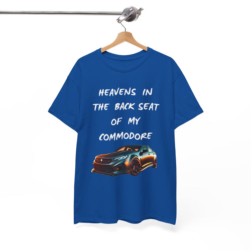 Heaven’s in the Back Seat of My Commodore T-Shirt – Classic Aussie Car Tee