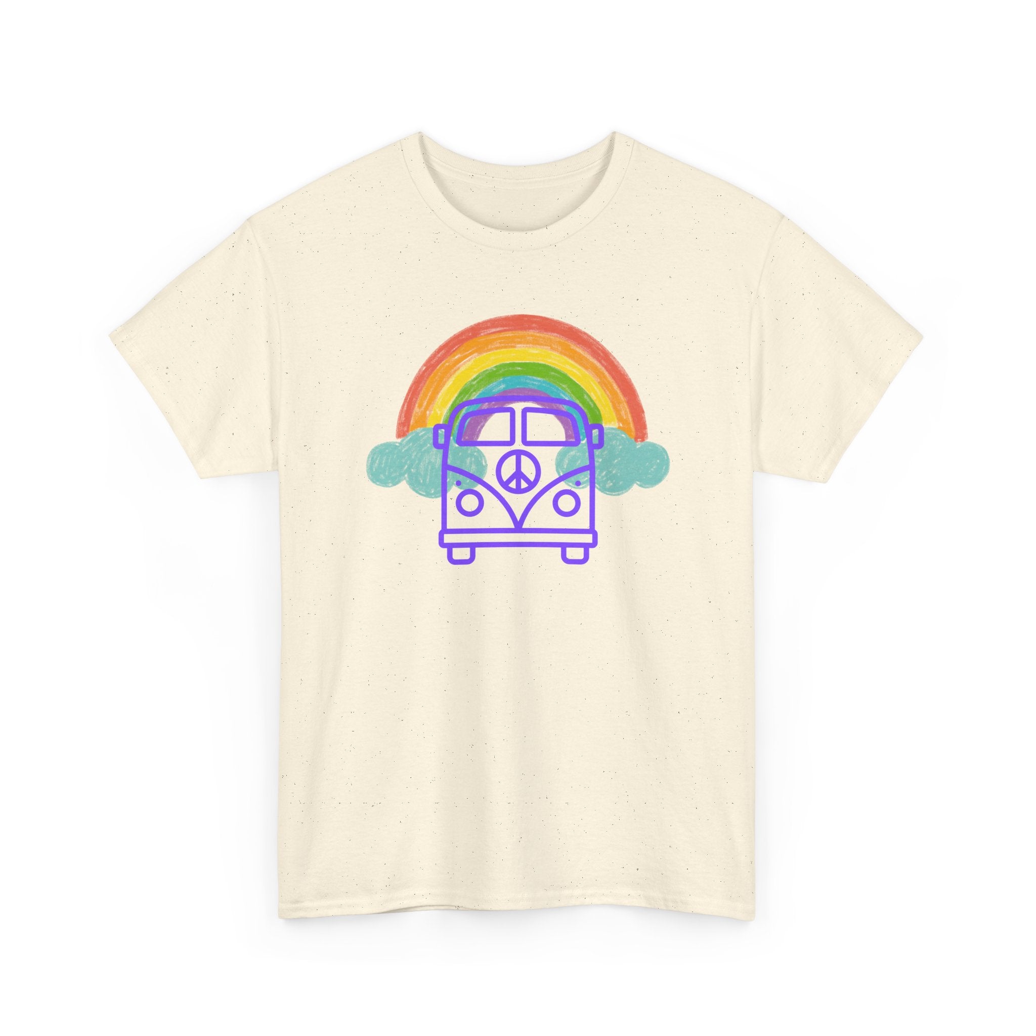 VW Kombi Rainbow T-Shirt | Peace & Freedom Van Tee 🌈 Celebrate Love and Unity