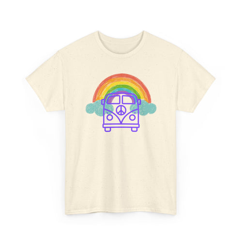 VW Kombi Rainbow T-Shirt | Peace & Freedom Van Tee 🌈 Celebrate Love and Unity