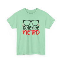 Science Nerd T-Shirt | Fun Design with Black-Rimmed Glasses