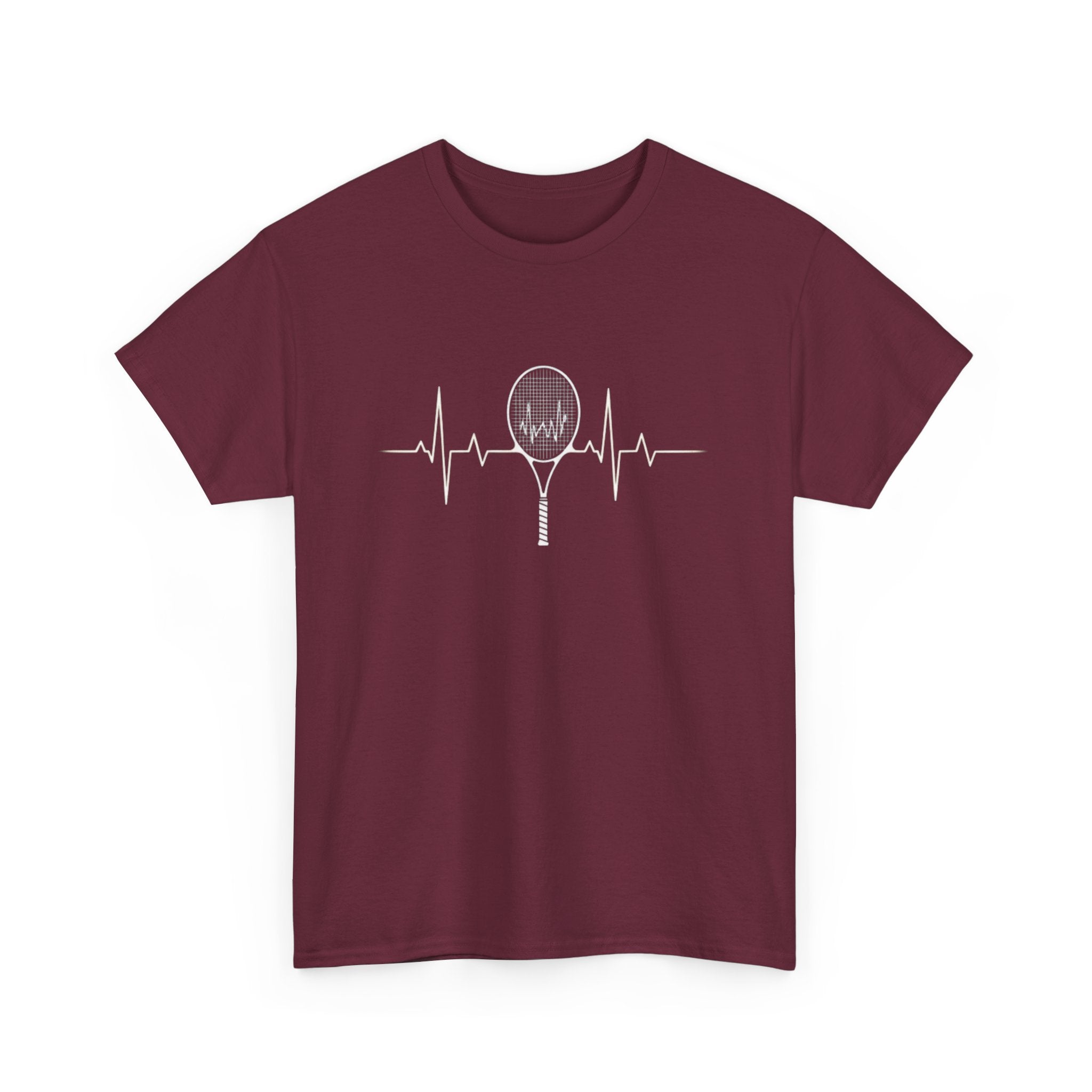 Tennis Heartbeat T-Shirt | Tennis Racket ECG Graphic Tee 🎾💓