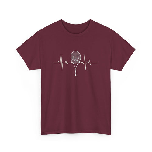 Tennis Heartbeat T-Shirt | Tennis Racket ECG Graphic Tee 🎾💓