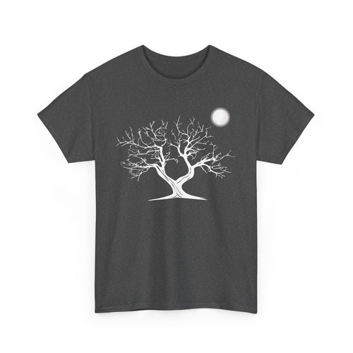 Leafless Tree & Full Moon Wilderness T-Shirt – Mystical Nature Design