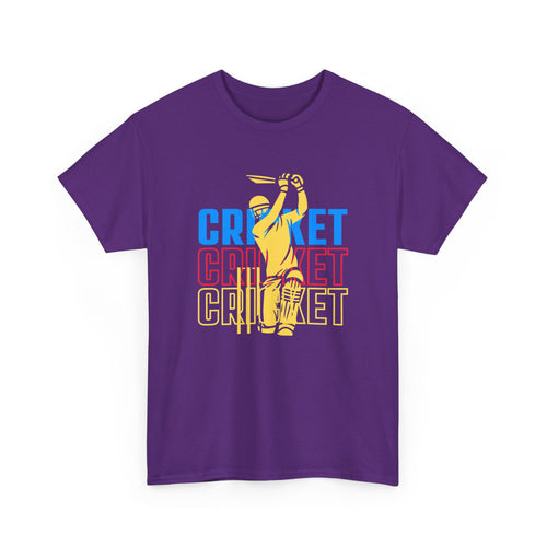 Cricket T-Shirt with Player Silhouette | Sports Fan Apparel