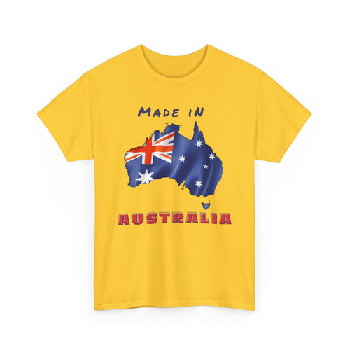 Made in Australia T-Shirt with Flag and Country Outline