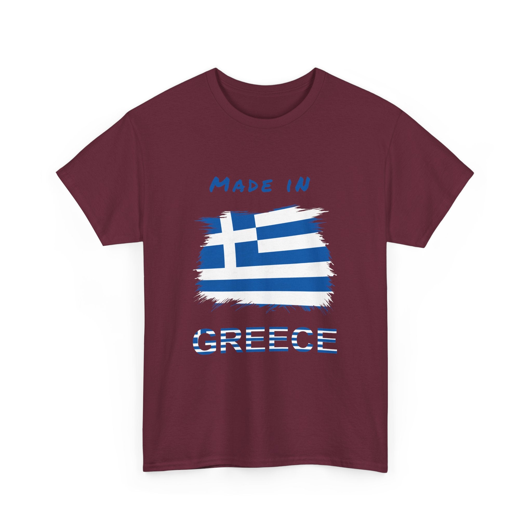 Made in Greece T-Shirt with Greek Flag Design