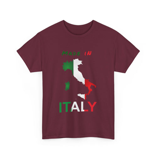 Made in Italy T-Shirt with Flag and Country Outline