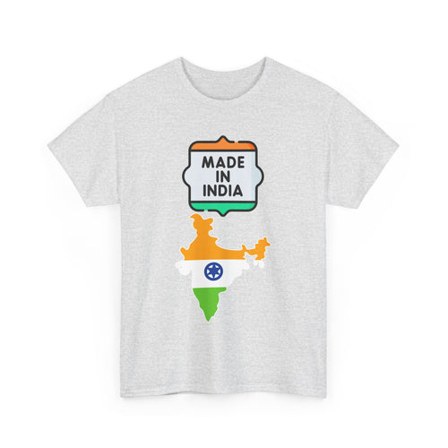 Made in India T-Shirt with Flag and Country Outline