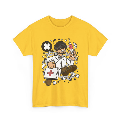 Mad Doctor Running T-Shirt | Funny Medical Design