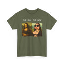 Mona Lisa vs Modern Botox Mona Tee | Funny Cartoon Parody T-Shirt 🎨😂