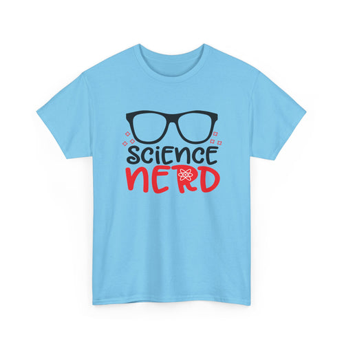 Science Nerd T-Shirt | Fun Design with Black-Rimmed Glasses