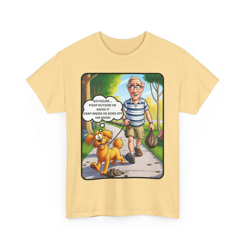 Funny Dog Walking T-Shirt – Go Figure Thought Bubble
