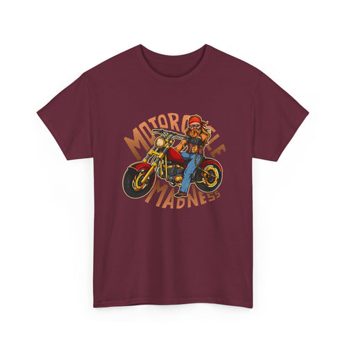 Motorcycle Madness T-Shirt – Carefree Chopper Rider Design