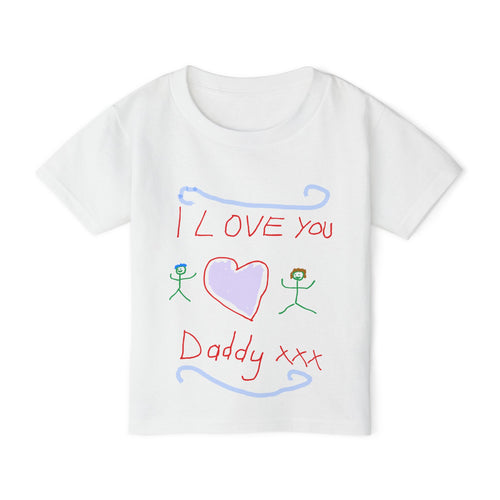 I Love You Daddy, Handwritten Child's Drawing T-Shirt