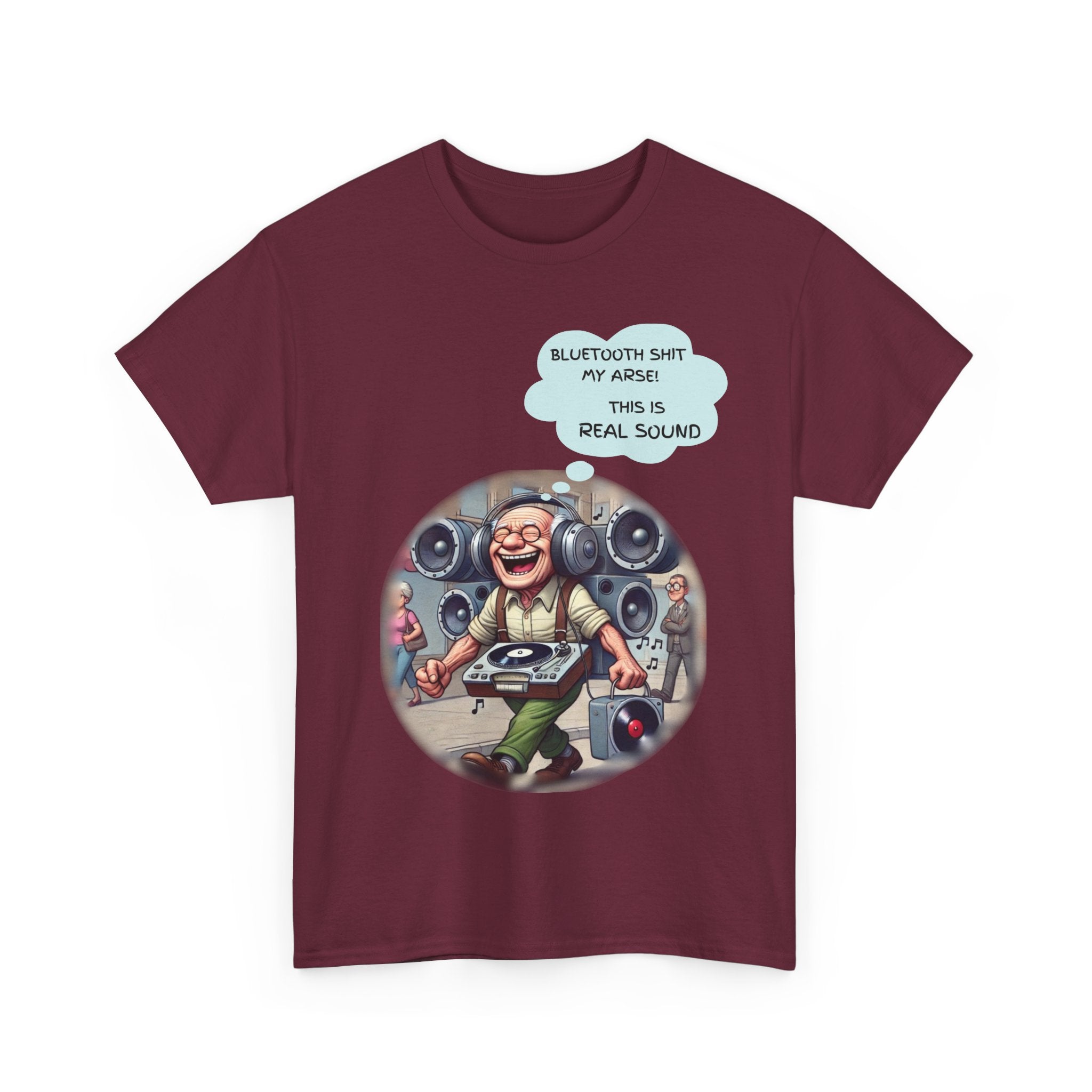 Bluetooth? Nah! This Is Real Sound | Funny Retro Audio T-Shirt