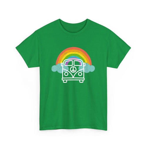 VW Kombi Rainbow T-Shirt | Peace & Freedom Van Tee 🌈 Celebrate Love and Unity